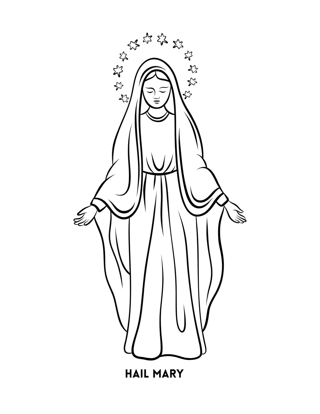 Hail Mary Coloring Book