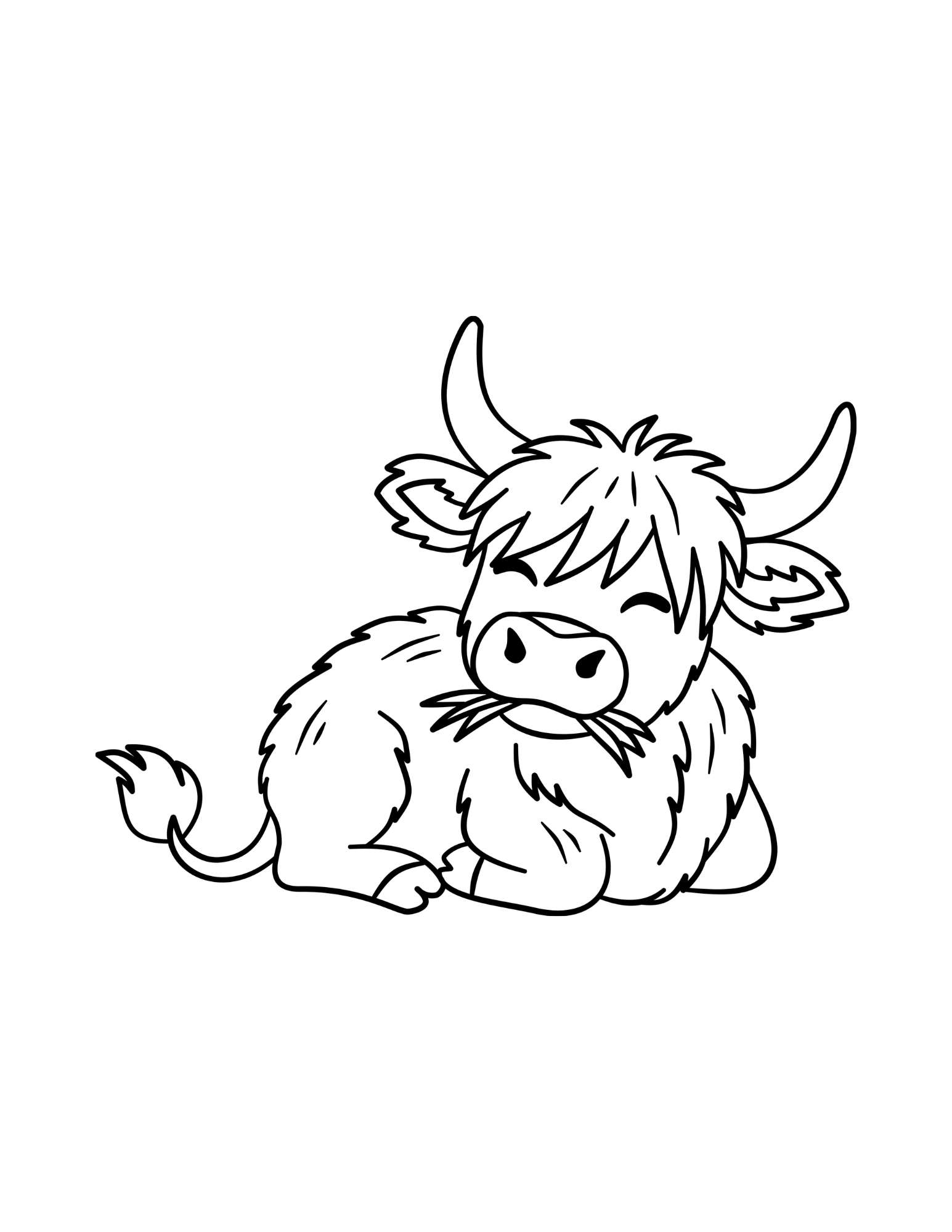 Highland Hugs A Highland Cow Coloring Book 8.5x11 Paperback