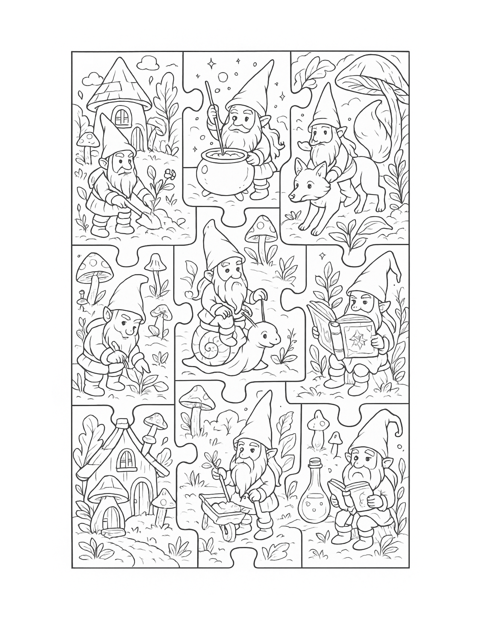 Shattered Realms: An Intricate Coloring Odyssey