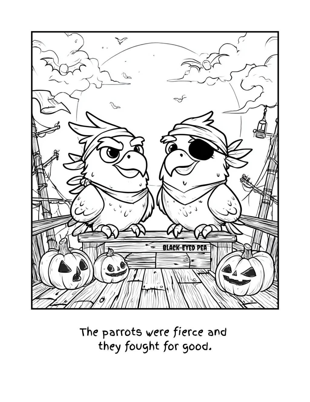 Shiver Me Feathers: A Haunted Voyage Coloring Book Story