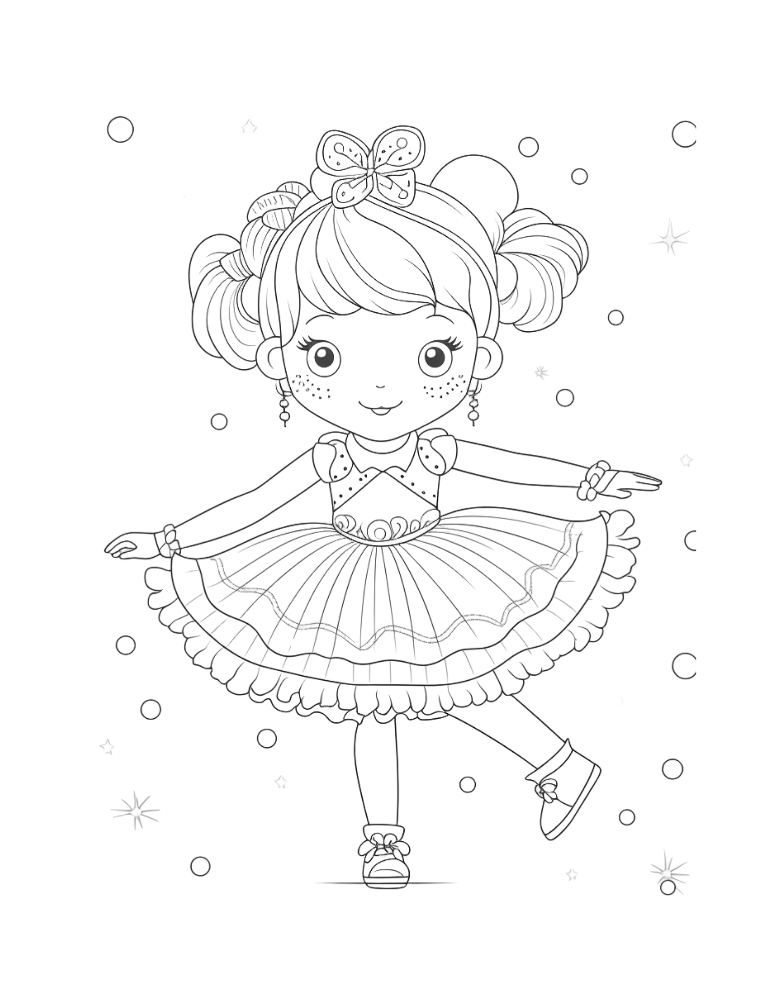Twinkle Toes Coloring for Little Ballerinas
