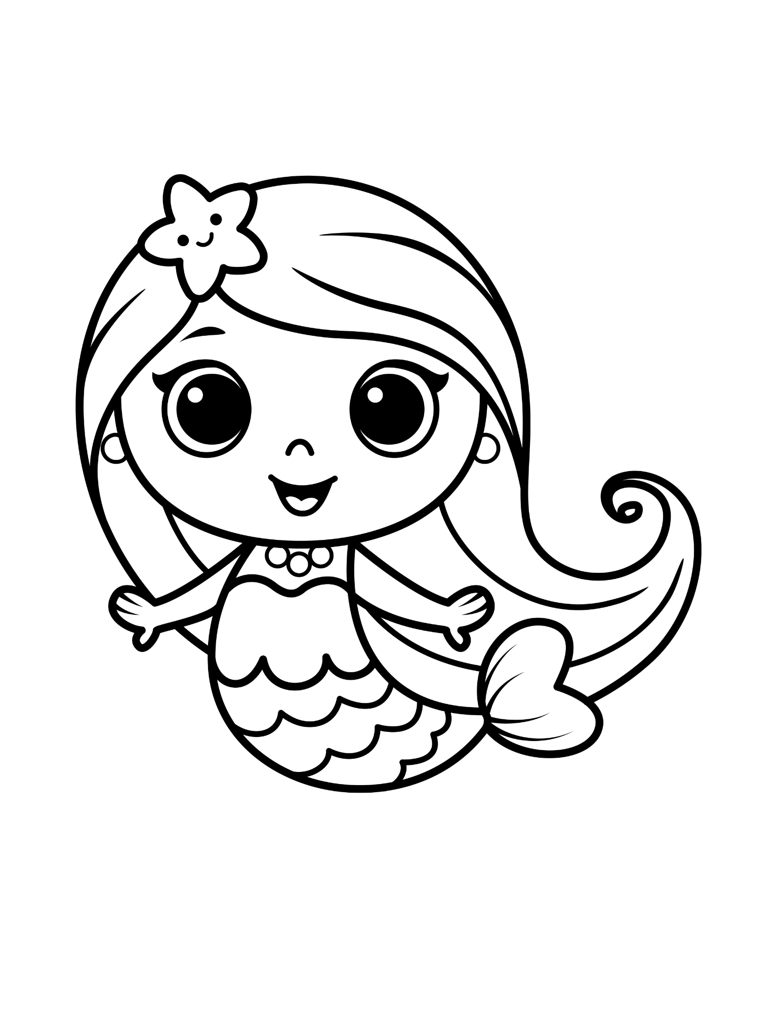 Seashells and Mermaid Tails Coloring Book