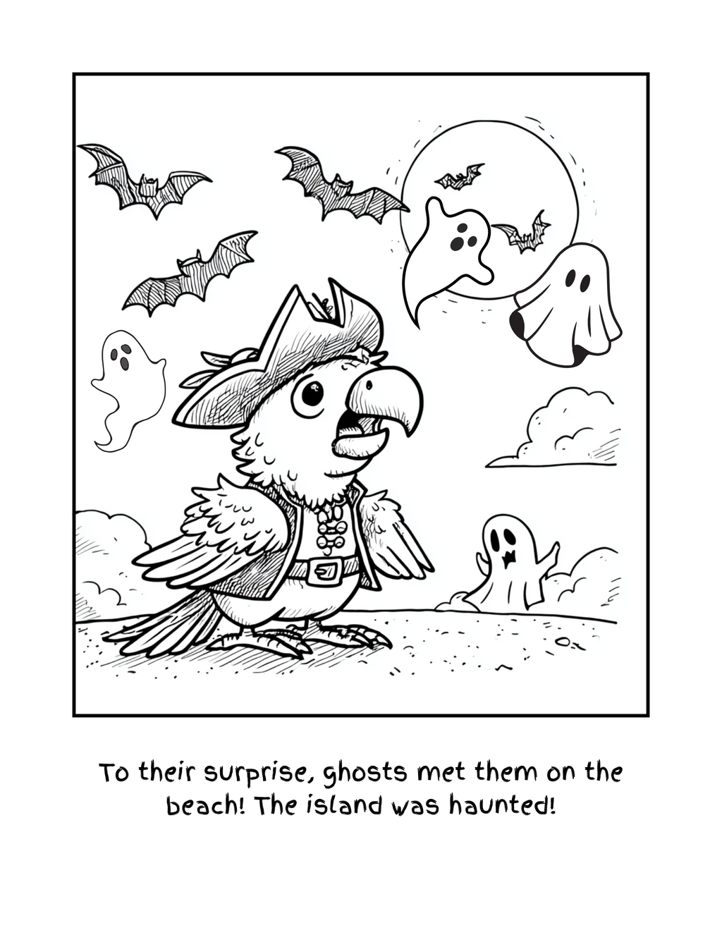 Shiver Me Feathers: A Haunted Voyage Coloring Book Story