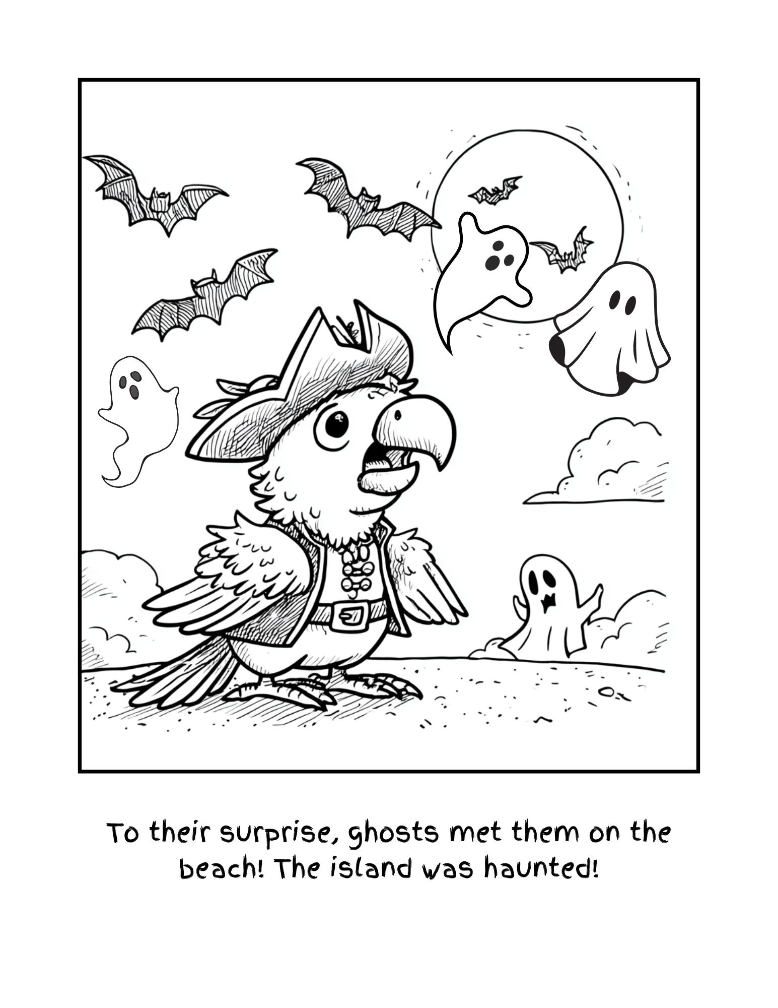 Shiver Me Feathers: A Haunted Voyage Coloring Book Story