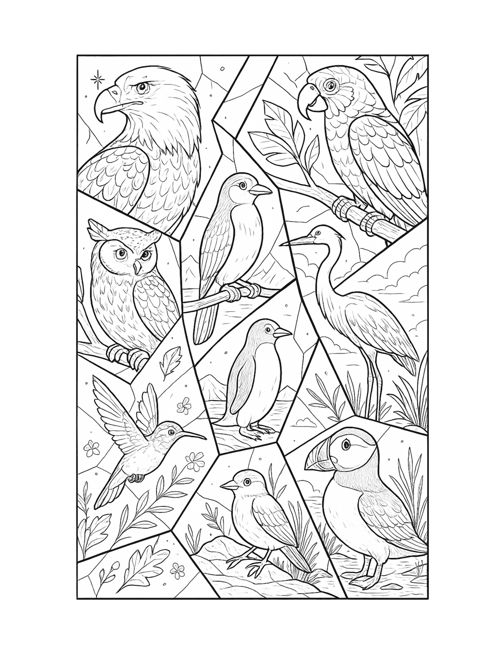 Shattered Realms: An Intricate Coloring Odyssey