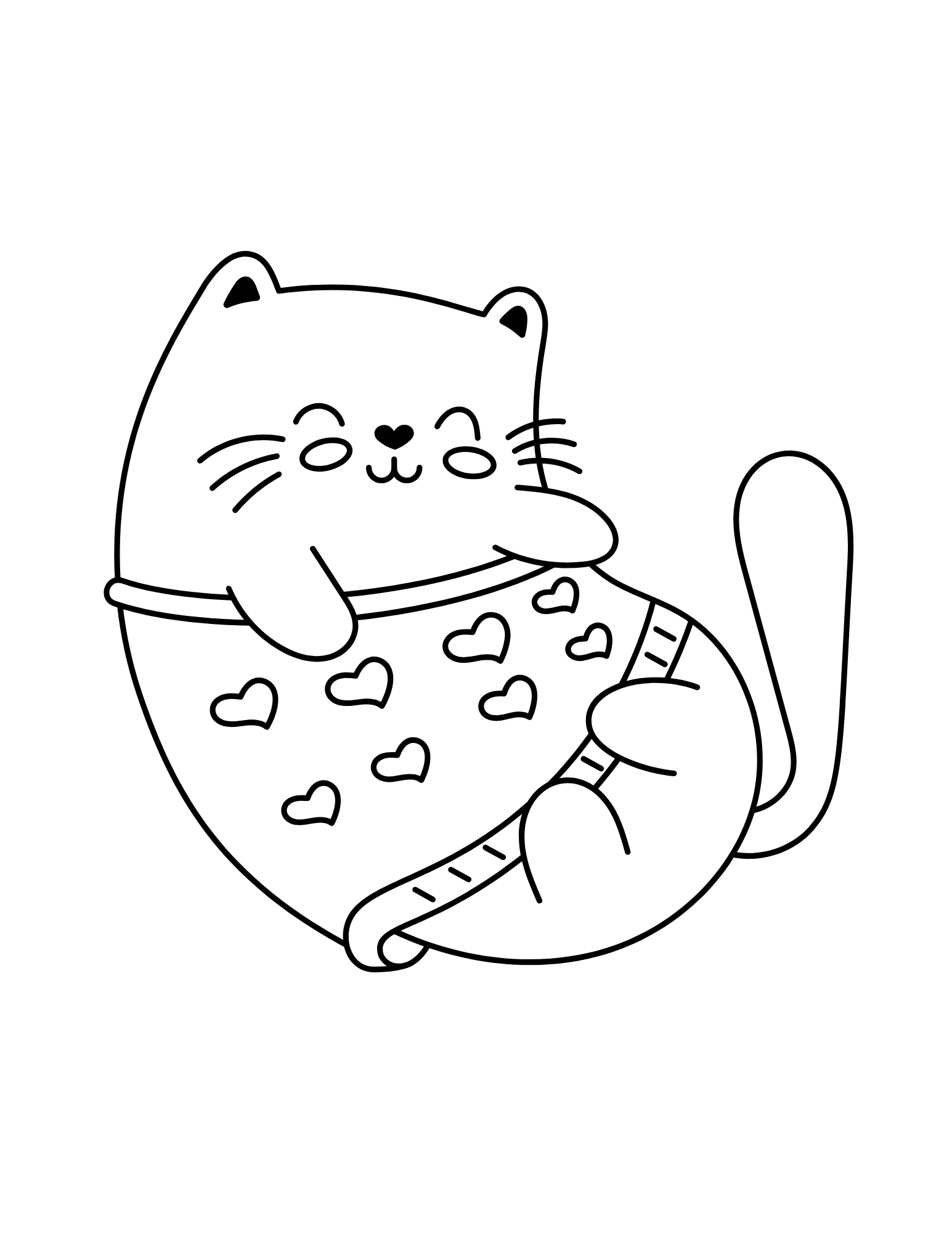 Kitty Cat Love Coloring Book