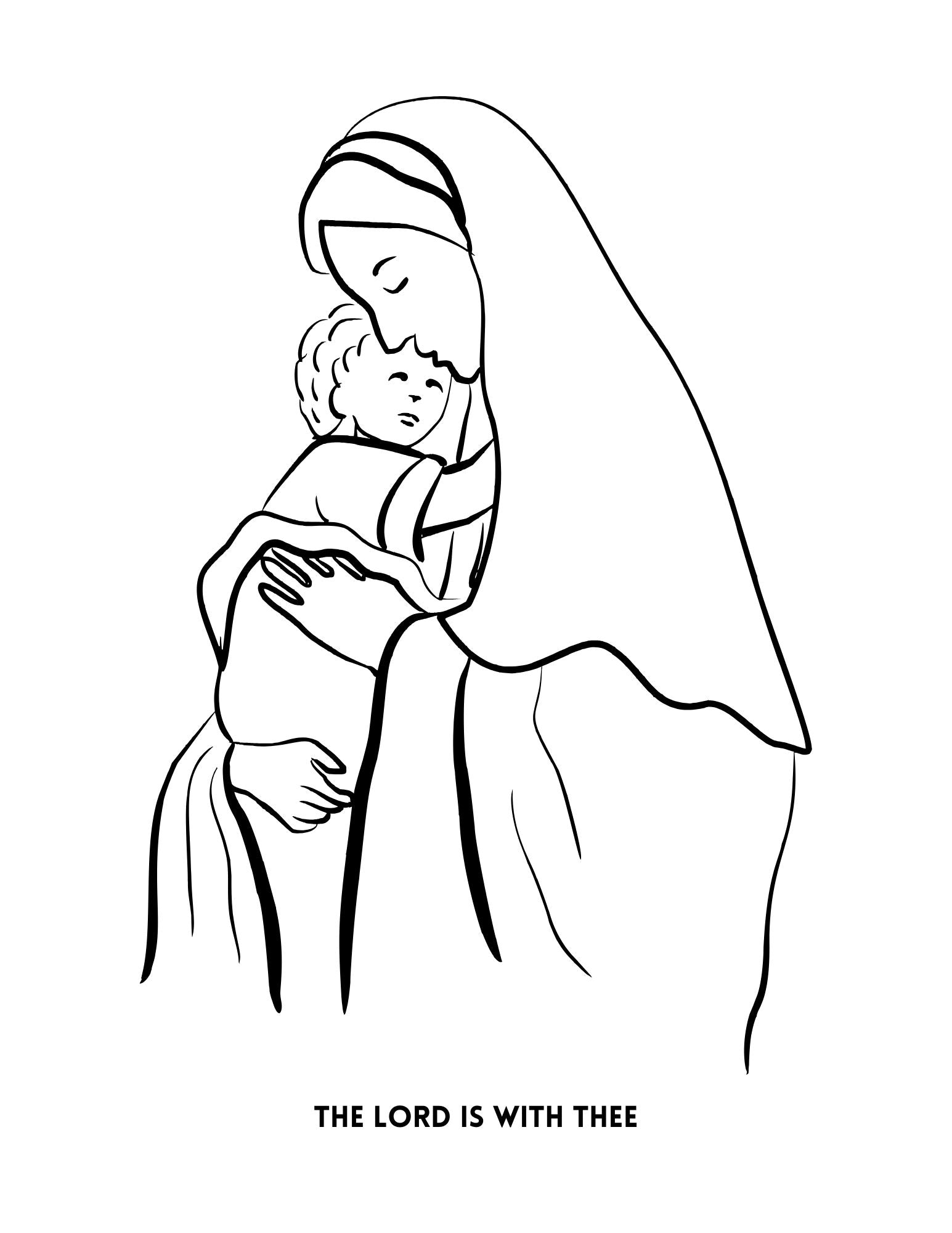 Hail Mary Coloring Book