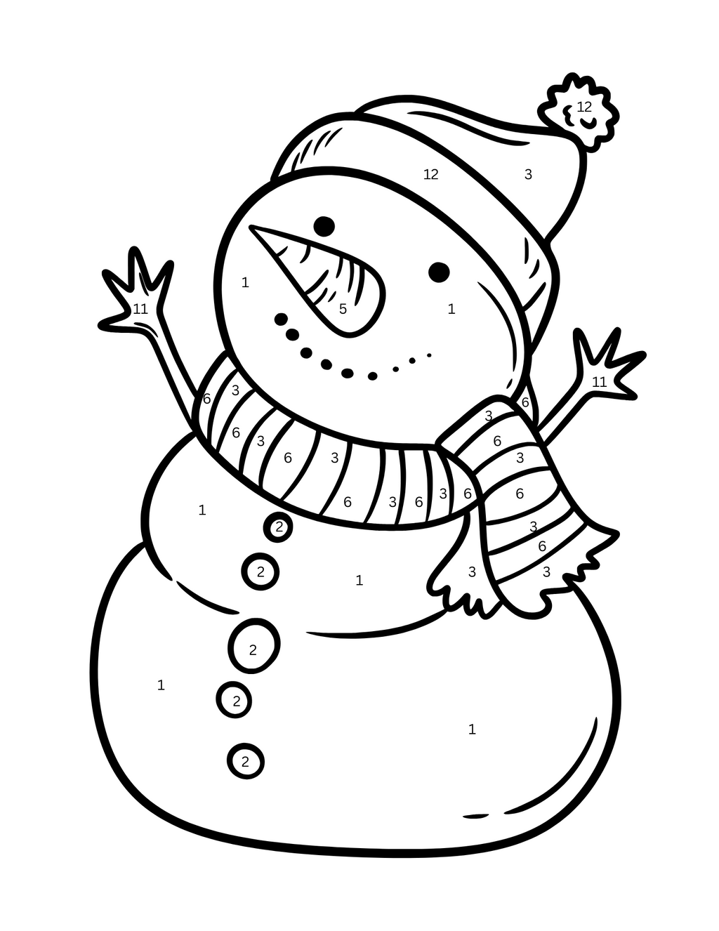 Snowy Smiles Holiday Color By Number Coloring Book