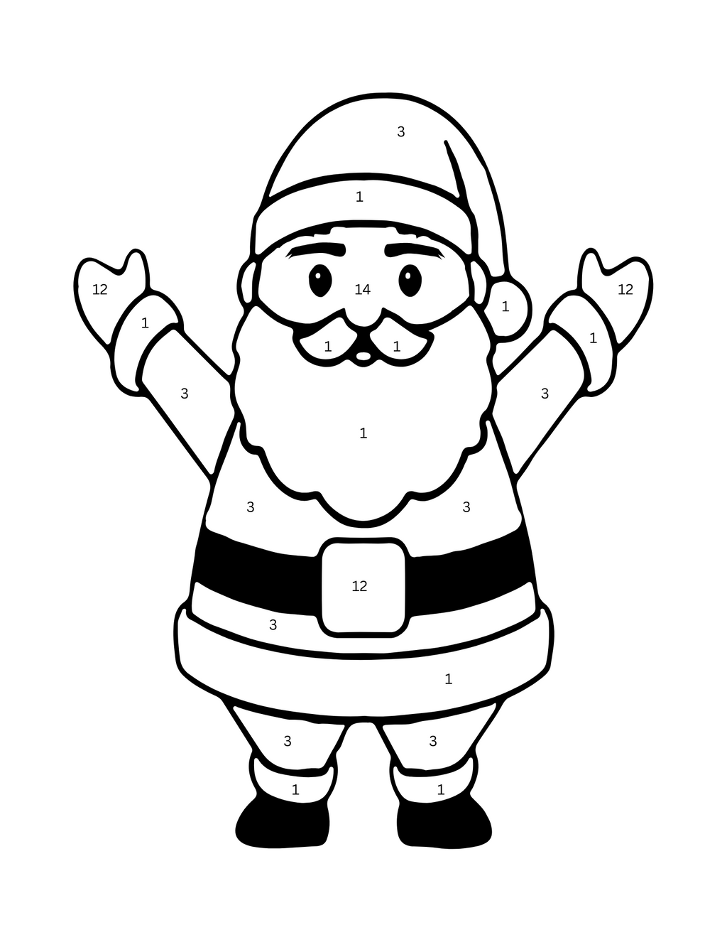 Snowy Smiles Holiday Color By Number Coloring Book