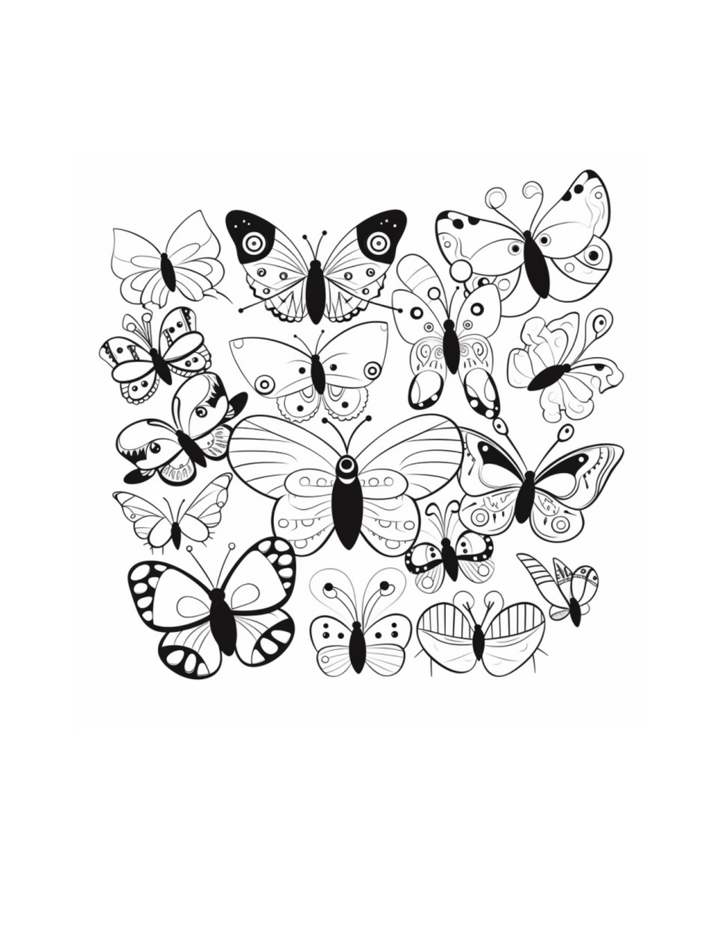 Butterfly Bliss Coloring Book