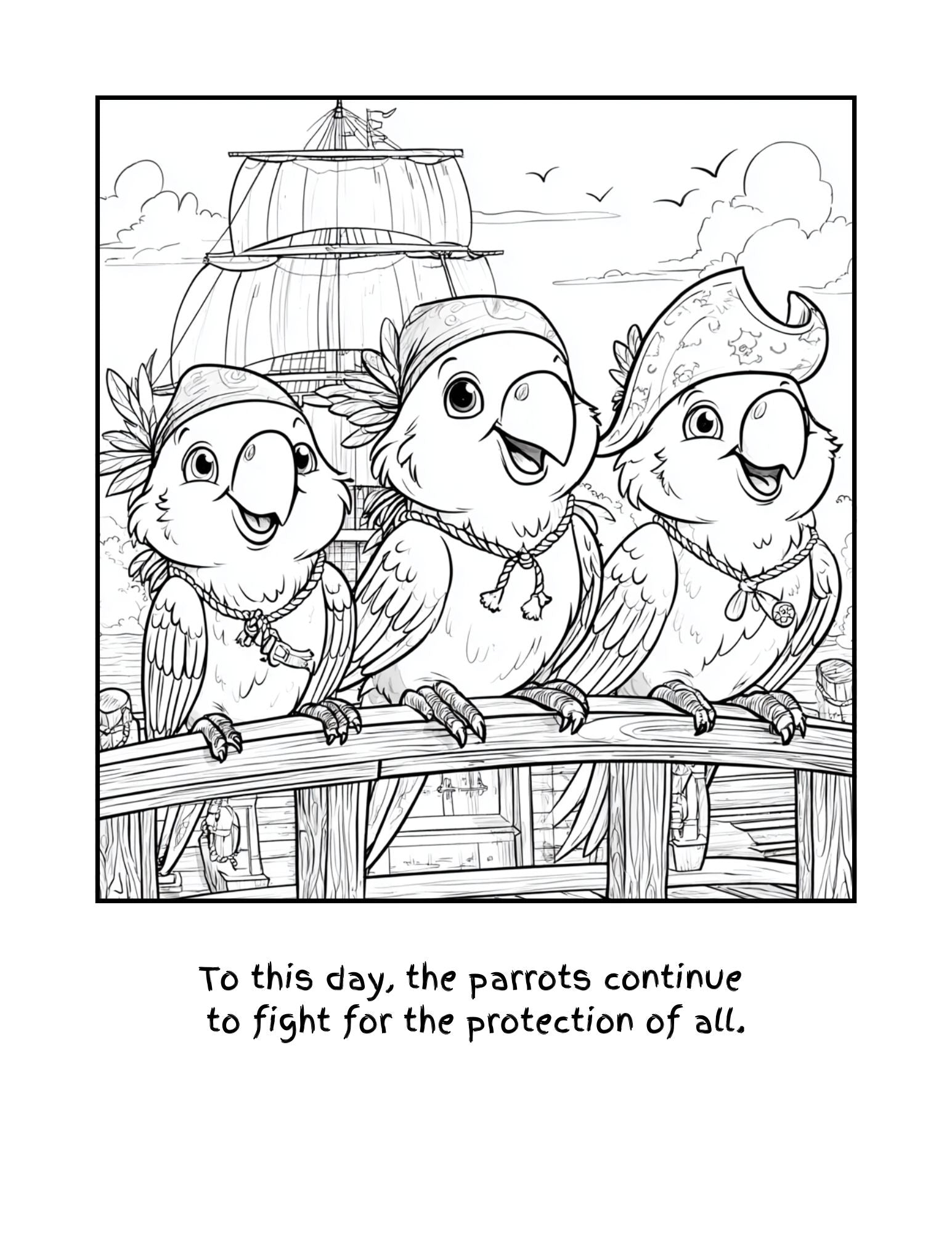 Shiver Me Feathers: A Haunted Voyage Coloring Book Story Part 2