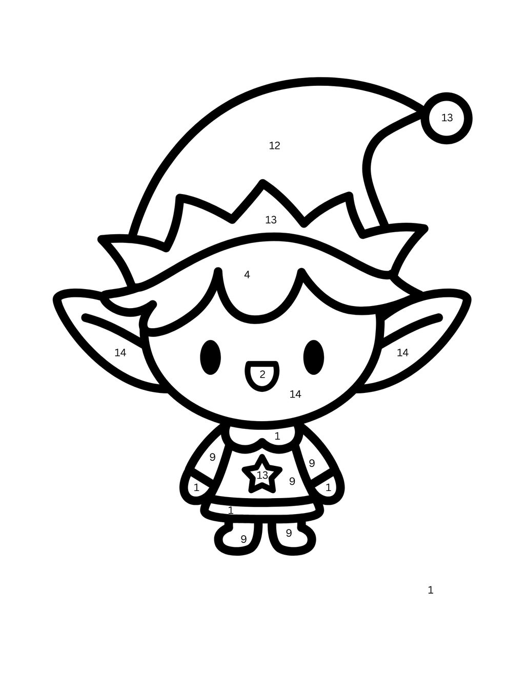 Snowy Smiles Holiday Color By Number Coloring Book